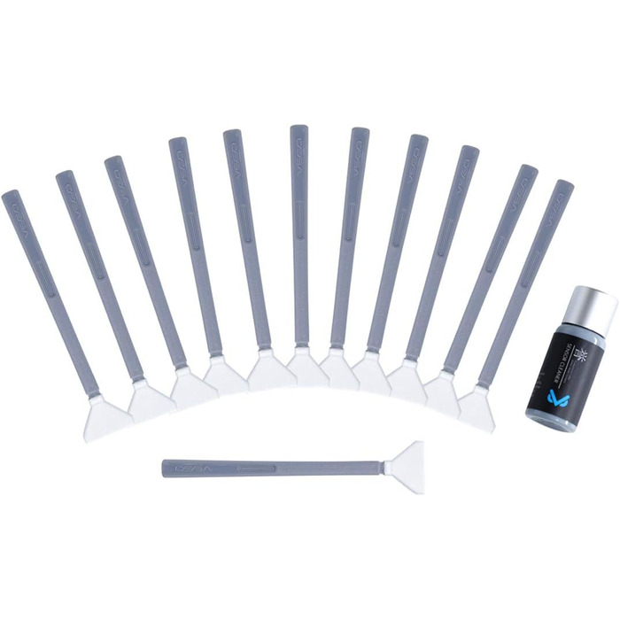 Набір для чищення сенсора камери VSGO (12 шт.) з розчином 10 мл, сухими стікерами для CCD/CMOS, для Nikon, Sony, 24 мм