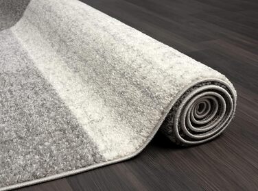 Килим Pearl Moderner Dichter Kurzflor для вітальні та спальні, короткий ворс, геометричний дизайн, картатий, сірий, 80 x 140 см