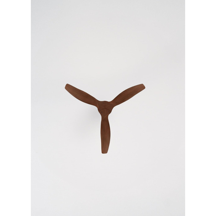 Вентилятор стельовий WINDCALM S з ABS-пластику з підсвічуванням, з пультом, 40W, тихий, Ø112cm, 6 швидкостей, 3 LED-температури, таймер, режим літо/зима (Чорний, імітація темного дерева, без світла + Wi-Fi)