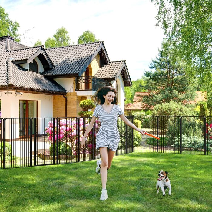 Вольєр для цуценят Yaheetech 18-частинний, металевий, 100 см, для квартири та саду