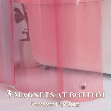 Завіса для душу Barossa Design Eva, 180x188 см, прозора блакитна (з магнітами)