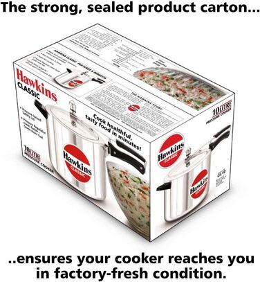 Скороварка Hawkins Classic CL40 з алюмінію, 4 л, компактна, срібна