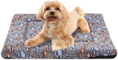 Ортопедичний лежак для собак BVAGSS, миючий килимок, плюшеве ліжко для собак. М'який та теплий лежак для собак маленьких, середніх та великих порід, неслизьке дно. Розмір 60x45 см, колір Кофе Paw. Модель XH083