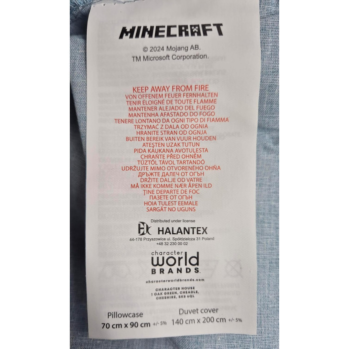 Постільний набір Halantex Minecraft Кактуси, 140x200 см, бавовна, наволочка 70x90 см, оригінал