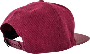 Кепка бейсболка Blackskies® Vanguard Snapback з замком, бордовий колір, чоловіча/жіноча, унісекс, для вулиці, відпочинку, літа, з матеріалу замша/штучна шкіра, один розмір