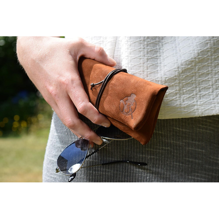 Tabaktasche SEÑOR BOBO - Handmade in DE - Premium Nubuck Leather - with Filter Compartment - Manufacturing Quality from Bavaria - Tobacco Pouch for Rolling Tobacco and Tobacco