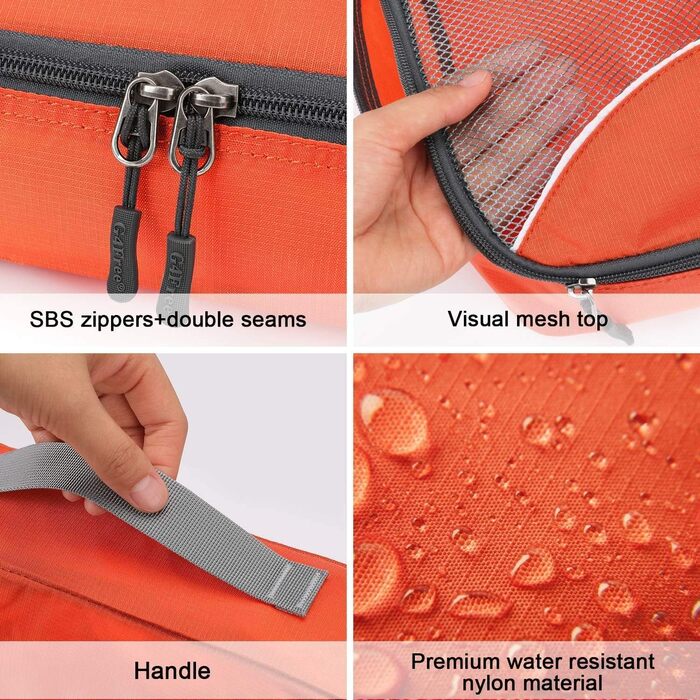 Органайзери для валізи G4Free (3/6/7 шт.) - Набір для подорожей, Організація багажу (Помаранчевий)