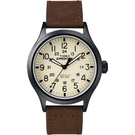 Годинник наручний Timex Expedition Scout – унісекс, кварц, аналоговий, ремінець з нейлону, коричневий/білий