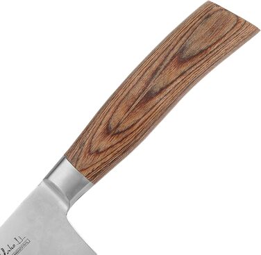 Ніж Wakoli EDIB Pro Kiritsuke Дамаск (VG10) 20 см – Кухонний ніж для нарізки, подарункова коробка