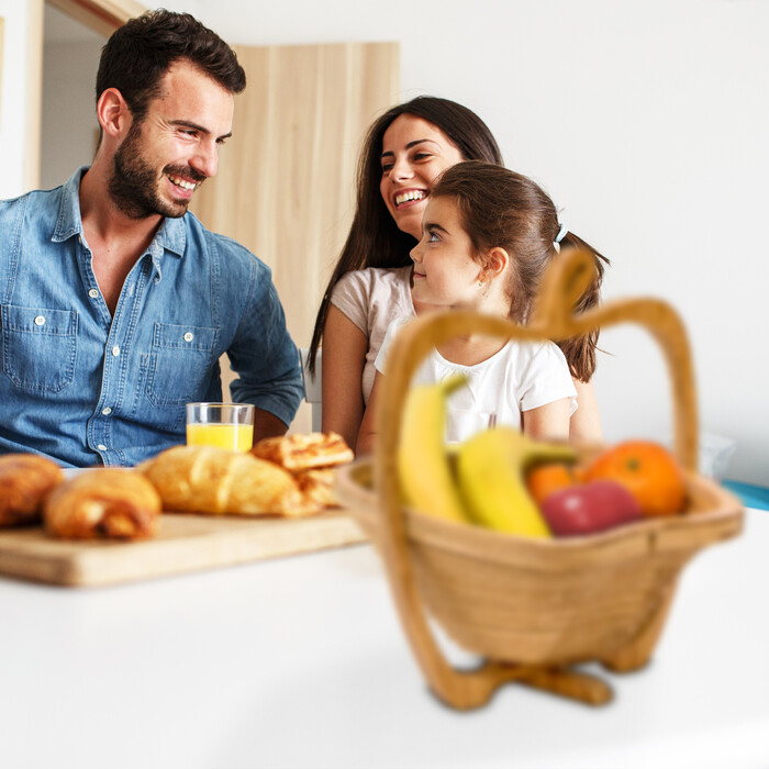 Relaxdays Collapsible Apple Basket made of Bamboo