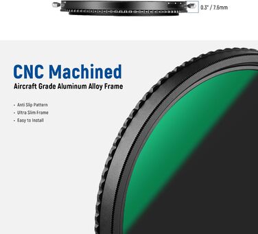 Фільтр ND2-ND32 та CPL 82 мм Neewer 2-в-1 - поляризаційний фільтр з нанопокриттям, водонепроникний, стійкий до подряпин