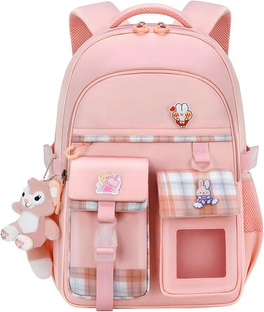 Дитячий рюкзак для дівчаток-підлітків, рожевий: зручний та водонепроникний для школи та подорожей (9-15 років)