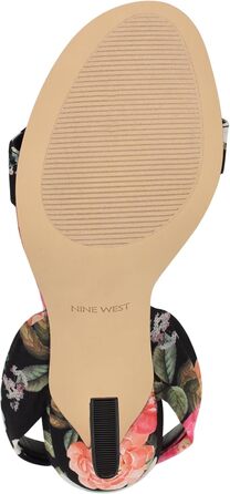 Босоніжки Nine West Kelsie на підборах, 39 EU, Black Summer Blooms принт, жіночі