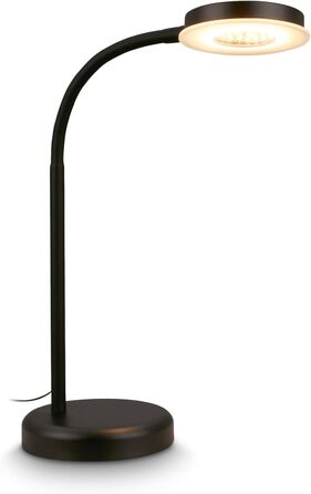 LED лампа BRILONER для столу з сенсорним управлінням, регульована яскравість, поворотна, чорна. Ідеально для дому та офісу, читання. Розміри: 32,5x13x40 см