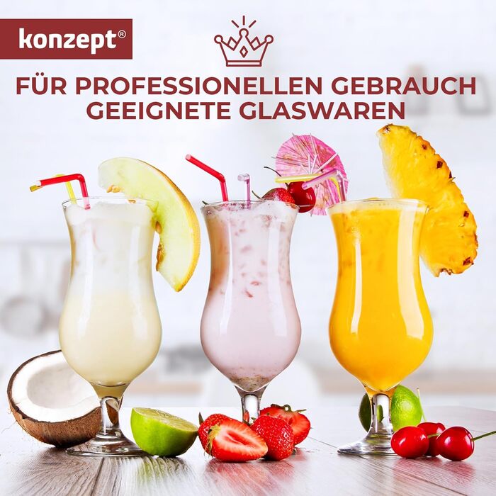 Набір склянок для коктейлів 6 шт. 460 мл - прозорі склянки для айс-кафе, молочних коктейлів та лонгдрінків - ідеально для пива, десертів та коктейлів