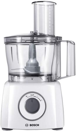 Bosch Compact Kitchen Machine Multi Talent 3 MCM3200W, 30 Functions, Universal Knife, Slicing and Shredding, Beater Disc, White, 800 W, Mixing Bowl 2.3 L, Mixer 1.0 L White 800 W XL Accessory Package Single