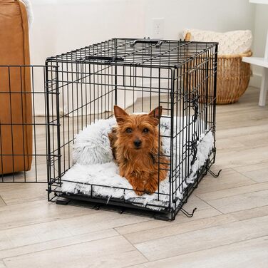 Круглий лежак для тварин Best Friends by Sheri The Original Calming Donut Lux - заспокійливий лежак з штучного хутра, 58 x 58 см (з валиком для шиї, матрац, 65 x 51 x 18 см, Frostgrau)