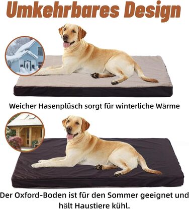 Ортопедичний лежак для собак малого та середнього розміру, трансформується (холодне/тепле), знімний та пральний, водонепроникний, темно-сірий, 75x50x7 см, розмір M