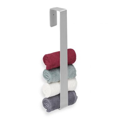 Relaxdays Towel Rack, No Drilling, Silver