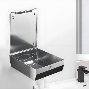 NICEME Paper Towel Dispenser, Paper Towel Holder with Lock, Multi-Fold Paper Towel Holder for Bathroom, Kitchen, Office, Holds 350-550 Sheets