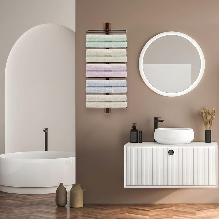 Настінна полиця для вина DBREAKS на 9/12 пляшок, дерев'яний тримач, органайзер для винної кімнати, бару, вітальні