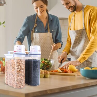Контейнери для зберігання їжі ZOFUN (4 шт.) - герметичні, для сухого корму, крупи, цукру, кави, тощо
