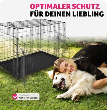 Транспортний вольєр для собак Tectake®: стабільний, розкладний, для колір, цуценят, в багажник, авто, кемпінг, квартира - 108 x 71 x 76 см