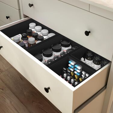 Simple Houseware Foldable Drawer Organizer for Clothes/Underwear/Panty/Jumpsuit, 12-Piece Set, Black