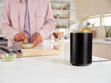 Sonos Era 100: Розумна колонка Wi-Fi/Bluetooth з Alexa, чорна