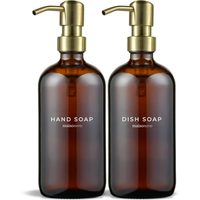 Набір диспенсерів для мила та лосьйону MaisoNovo (2 шт.) з підносом з шиферу – 500 мл, чорний колір