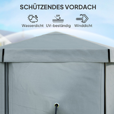 Outsunny Hexagonal Gazebo Approx. 3.6x3m Waterproof Pop-up Folding Gazebo with 5 Side Panels, Bag, Folding Party Tent, UV 30+, Winterproof Garden Tent, Garden Gazebo for Camping, Garden, Festival, Light Grey | Aosom