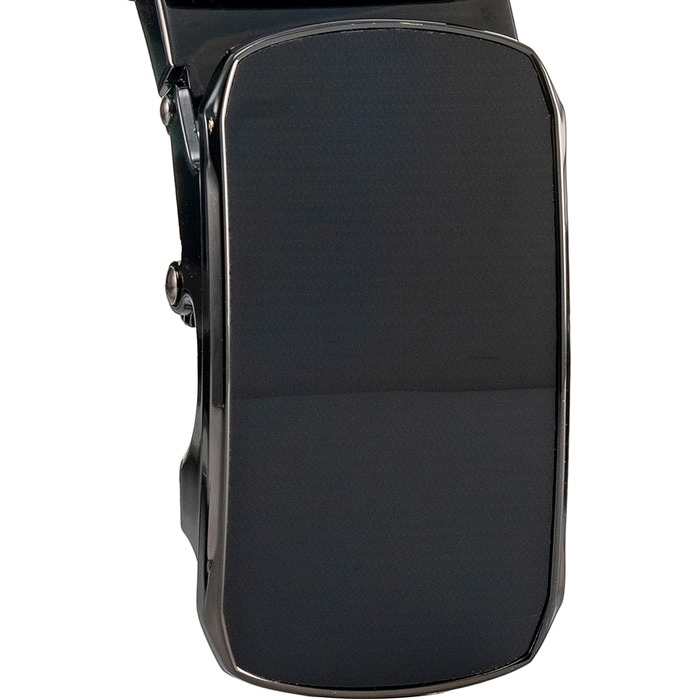 Чоловічий шкіряний ремінь Volmer ATG з автоматичною застібкою та регулюванням | Ширина 35 мм, розмір пояса 125 см, чорний колір, можна укоротити