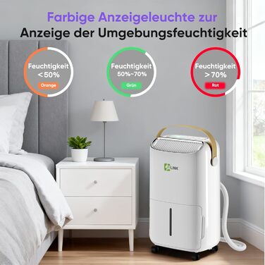 Електричний осушувач повітря 9л/24г, тихий, з дитячим блокуванням, захистом від переливу та автоматичним перезапуском. Підходить для спальні, ванної кімнати, підвалу та пральні. Осушувач повітря 16л/день.