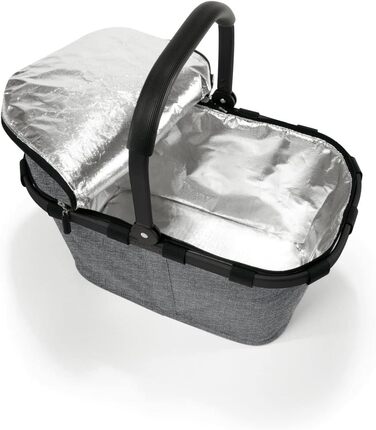 Термосумка-кошик reisenthel carrybag iso з кришкою, водонепроникна, для покупок, срібляста