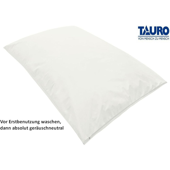 TAURO 24161 Fitted Mattress Cover, All-Around 70 x 140 cm, Encasing for Children's Mattress, Height 12 cm, Dust Mite Protection for House Dust Allergy Sufferers, White (24161)