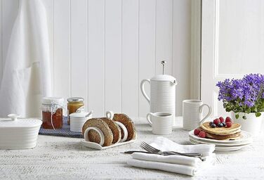 Portmeirion Home & Gifts Butter Dish (White)
