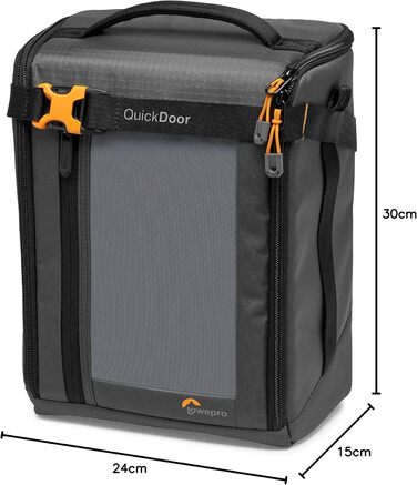 Чохол для камери Lowepro GearUp Creator Box Large II (XL), для бездзеркальних та DSLR камер, з QuickDoor, з перероблених матеріалів, помаранчевий, сірий