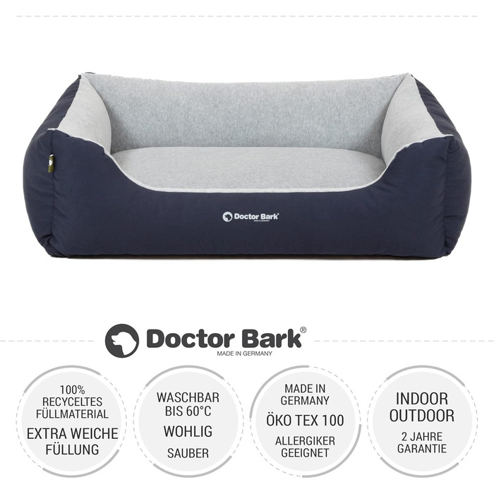 Ліжко для собак Doctor Bark Kleine Hunde - М'яке та зручне ліжко для маленьких собак, зелений колір, Made in Germany