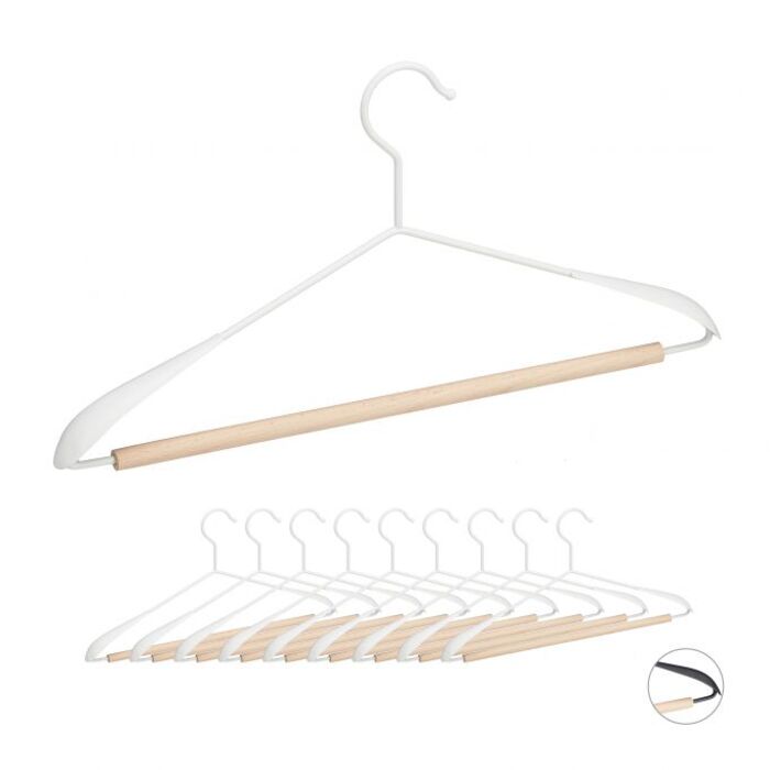 Relaxdays Clothes Hangers, 10-Piece Set