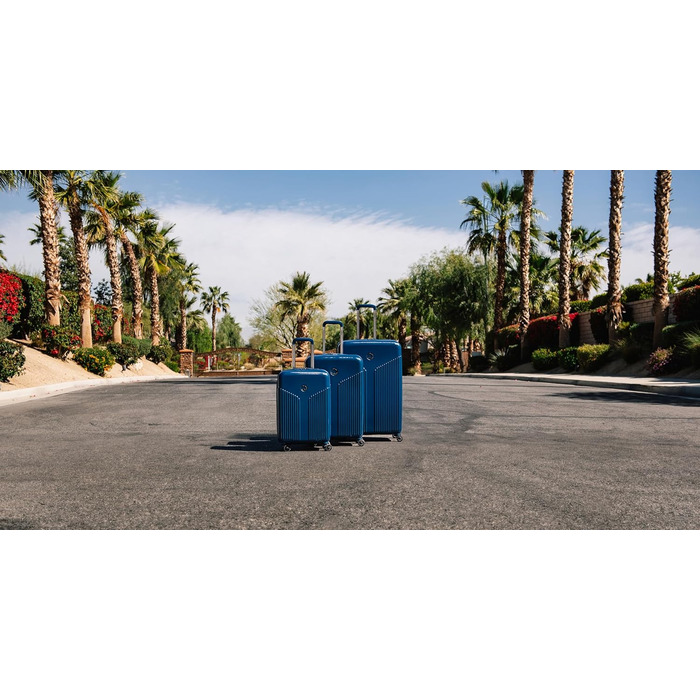 Набір валіз DELSEY PARIS Comete 3.0 (20/24/28) з жорстким корпусом та спін-колесами, блакитний