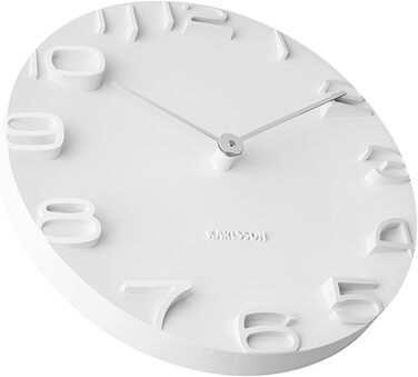 Karlsson KA5311WH Wall Clock On The Edge, white with hands, chrome, Ø 42 cm