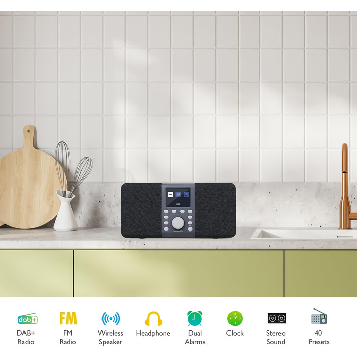 MD5 Портативне DAB радіо з Bluetooth 5.3 та 2.4