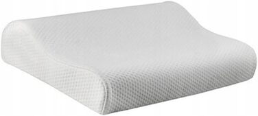 MARPUR Sleep Pillow Neck Support Pillow Orthopedic FALA, Filling: H3 Foam, in White, Head Pillow Inc. Cover, Washable, Allergy-Friendly - Anti-Snore, Size: 50x35x12/7 cm