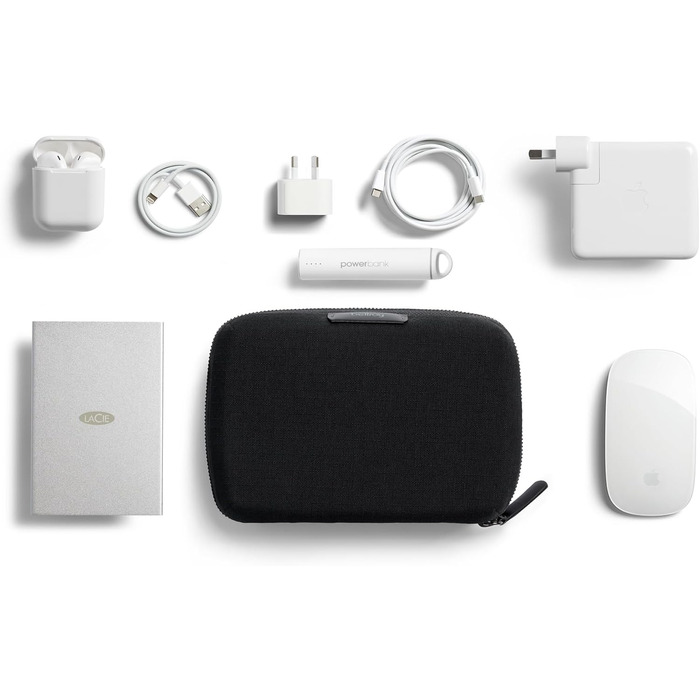 Органайзер Bellroy Tech Kit Compact для зарядних пристроїв, кабелів, миші, павербанка, USB та аксесуарів, чорний