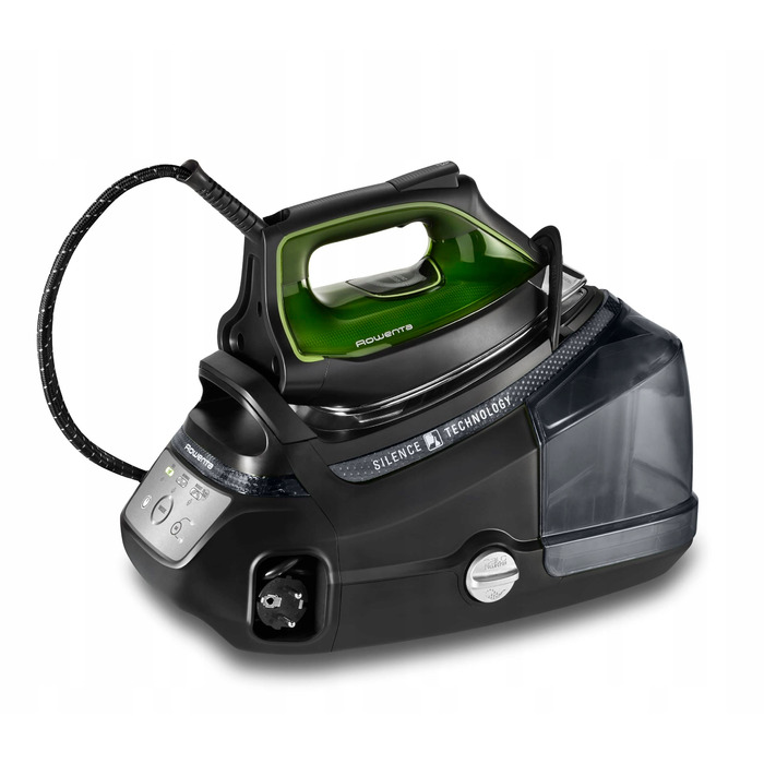 Парова станція Rowenta Silence Steam Pro, 2800 Вт, 1,3 л, чорний з зеленим