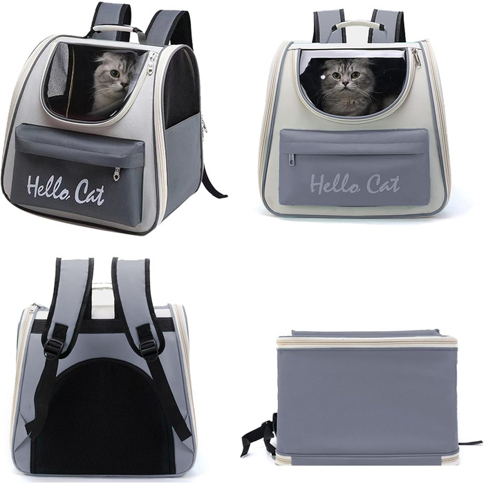 Рюкзак для тварин: переноска для собак та котів у формі космічної капсули. Зручний рюкзак для подорожей з двома пакетиками для відходів. Дихаючий рюкзак для великих котів та маленьких собак