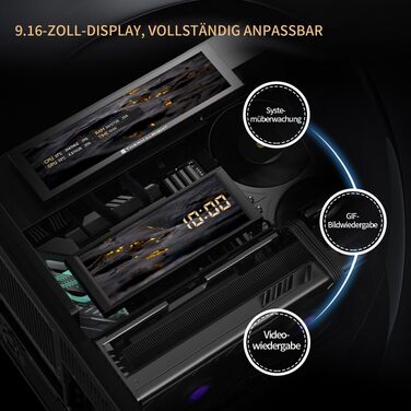 Ігровий корпус Thermalright A70 Vision V2 ATX з LCD-дисплеєм 9.16'', панорамною підсвіткою та підтримкою 8 вентиляторів