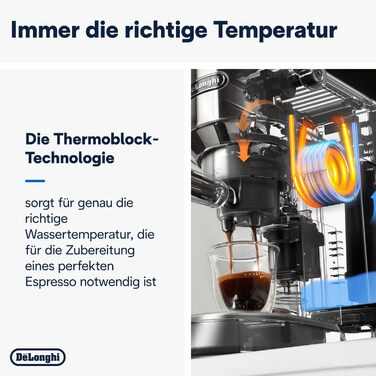 Еспресо-машина De'Longhi Dedica Style EC 685.B – компактна модель з професійним капучинатором, 1 л резервуар, чорний колір
