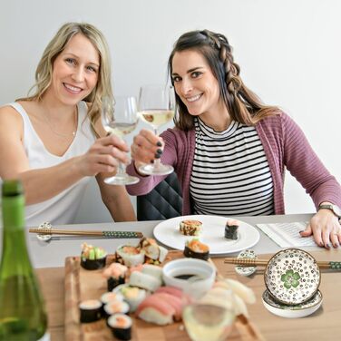 Набір для суші на 4 особи, 12 шт., кераміка, набір для сервірування, керамічні соусники, дизайн 