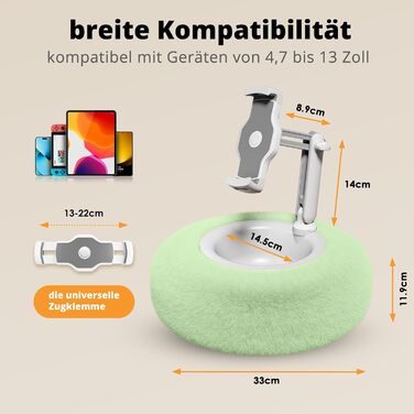 Подушка-підставка SupeDesk для Kindle, iPad та планшетів (4,7-13 дюймів), м'який тримач для читання та перегляду відео в ліжку або на дивані, колір зелений